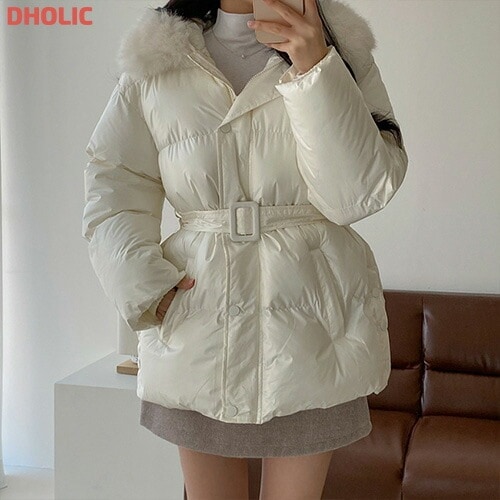 [メガ割りSALE]ベルト付ドローコードエコファーフードジャンパー