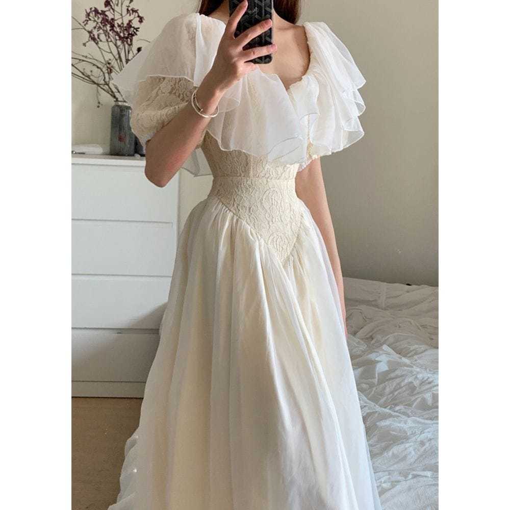 パーティードレス 2023 新作 夏 復古 Vintage ウエディングドレス バブル袖 レース ワンピース-50 6,492円