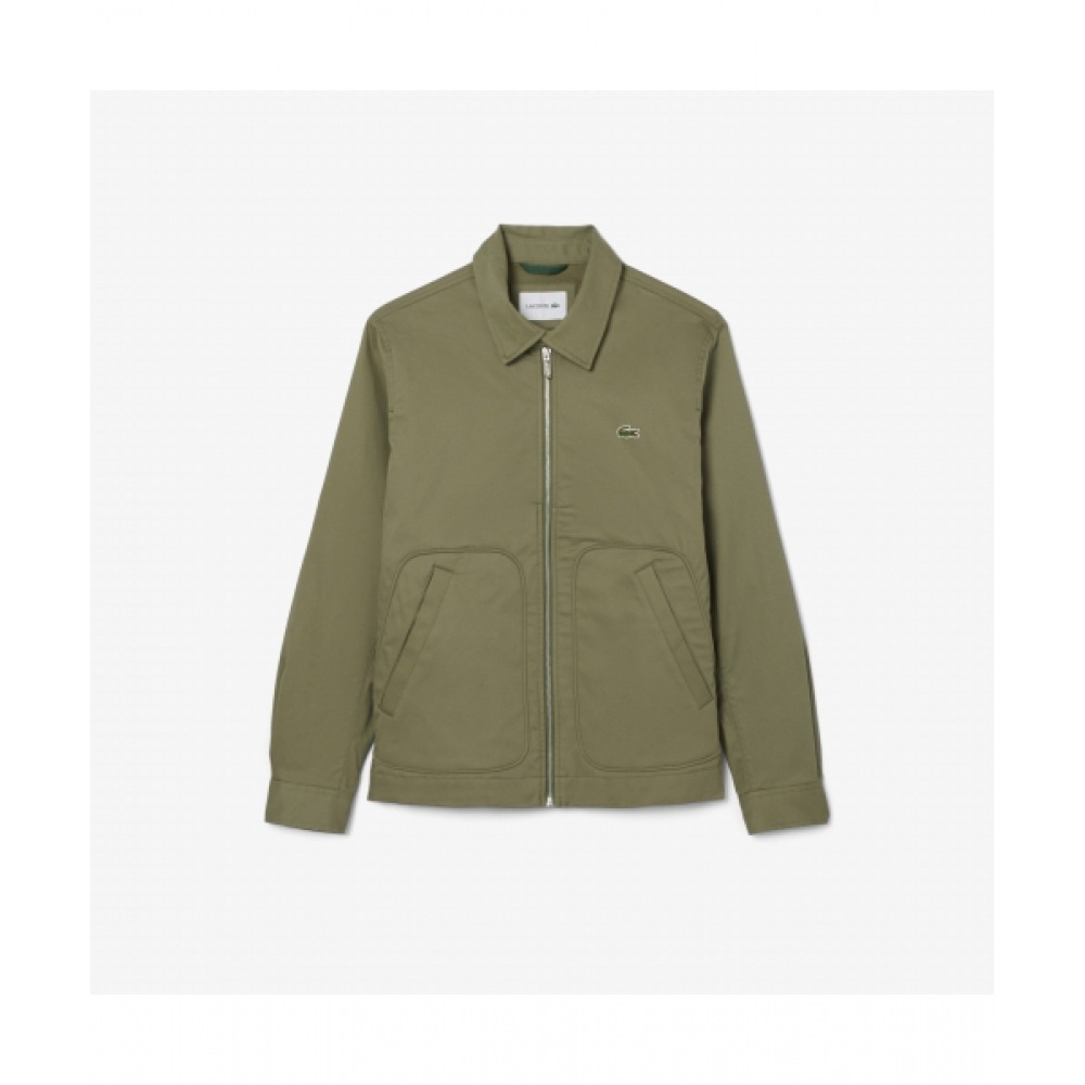 LACOSTE メンズシャツタイプアウター [カーキ]