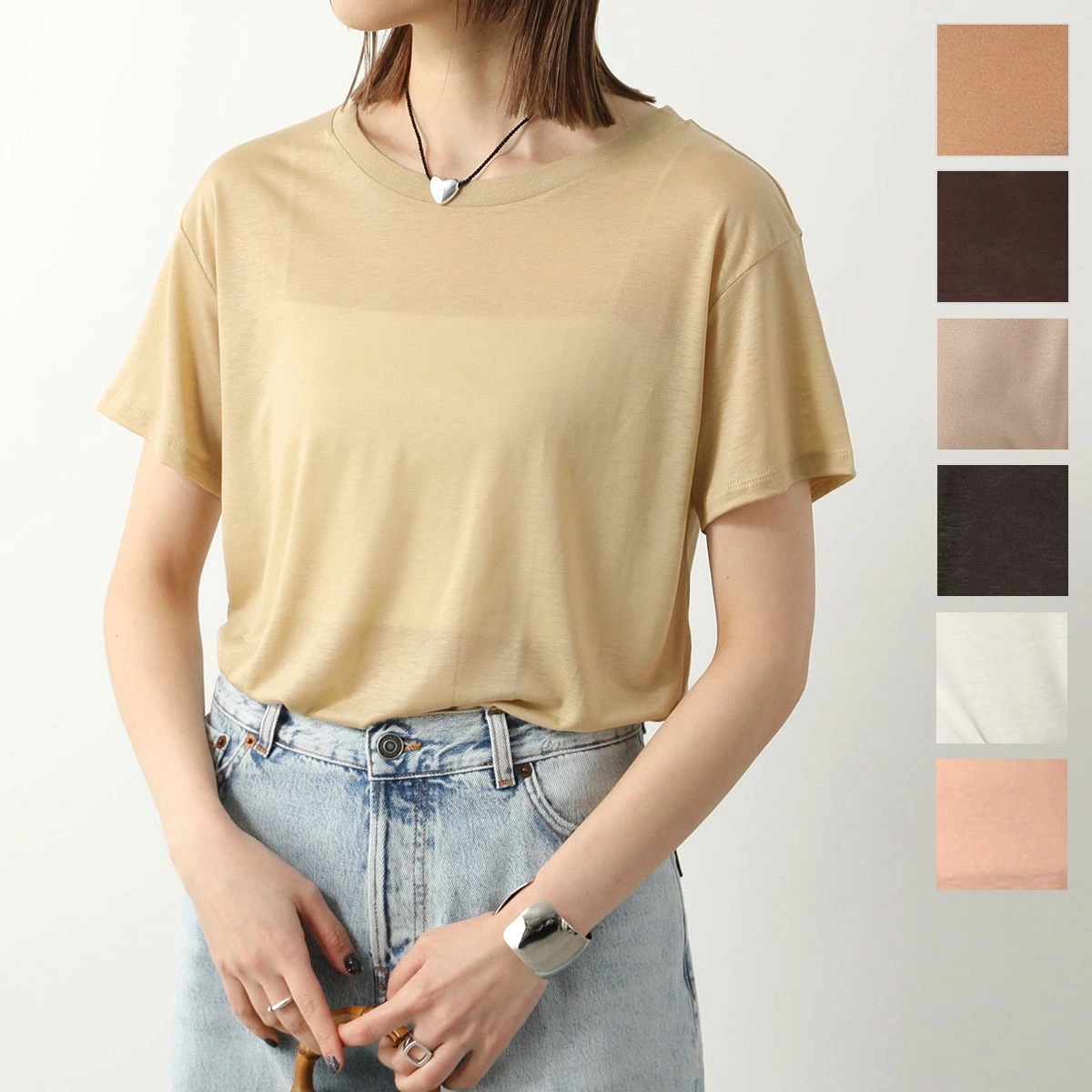 BASERANGE ベースレンジ 半袖 Tシャツ LOOSE TEE TOLO レディース カットソー ストレッチ ラウンドネック 無地 カラー7色 9,435円