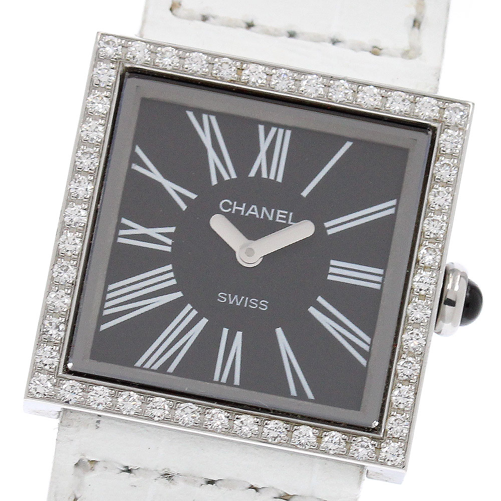 シャネル CHANEL H0875 マドモアゼル ダイヤベゼル クォーツ レディース _957214【中古】