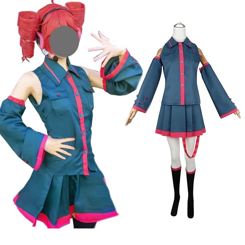 重音テトコスプレ衣装 ボカロハロウィン お祭り ステージ服 舞台服 コスプレ 衣装 重音テト 風 コスプレ衣装 仮装 日常服 イベント クリスマス ハロウィン ステージ 文化祭 学園