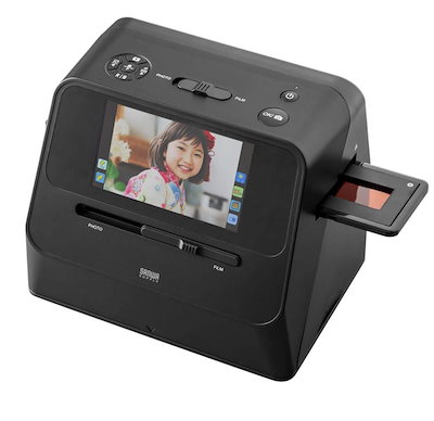 他サイト： サンワダイレクト フィルムスキャナー 35mm/110/126フィルム対応 ネガフィルム 写真 スキャナー HDMI出力対応 400-SCN064の商品画像