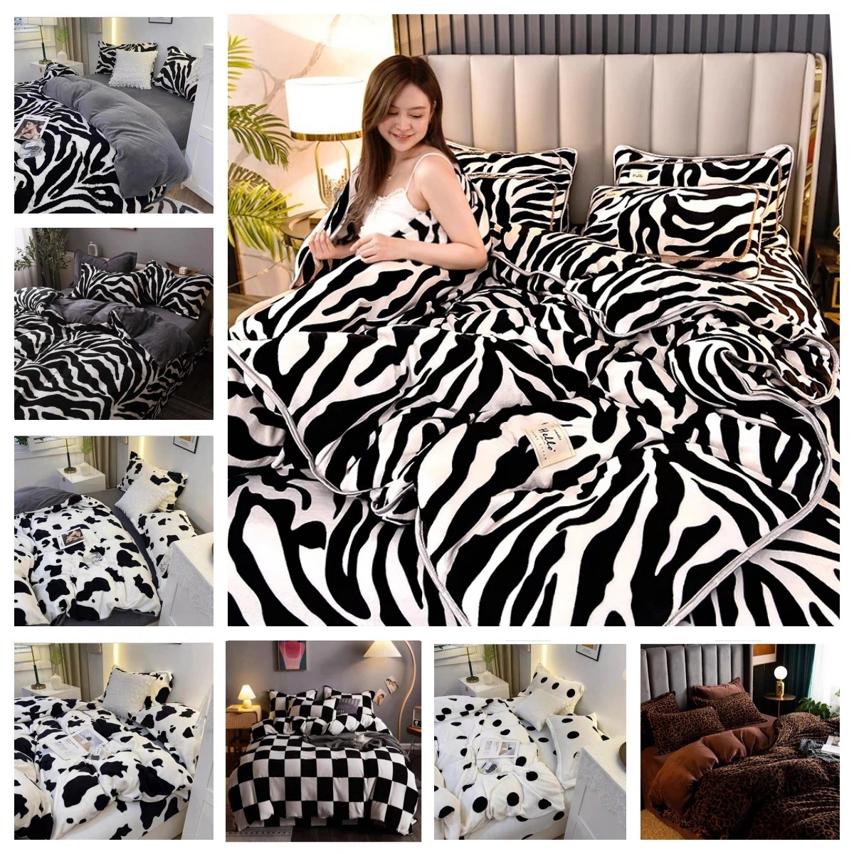 布団カバー セット 韓国ファッション 布団カバー 冬用 毛布 暖かい 厚手 ベッドカバー ダブルサイズ 掛け布団カバーボックスシーツ 抗菌防臭 洗える 寝具 ベッド用品 シングル セミダブル ダブル