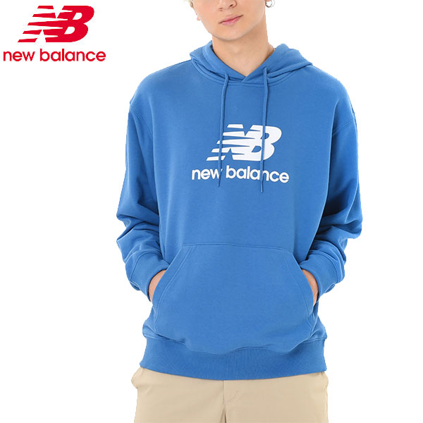 ニューバランス new balance Sport Essentials Stacked Logo スウェットフーディ メンズ アパレル ウェア MT41501-BEU ブルーアゲート