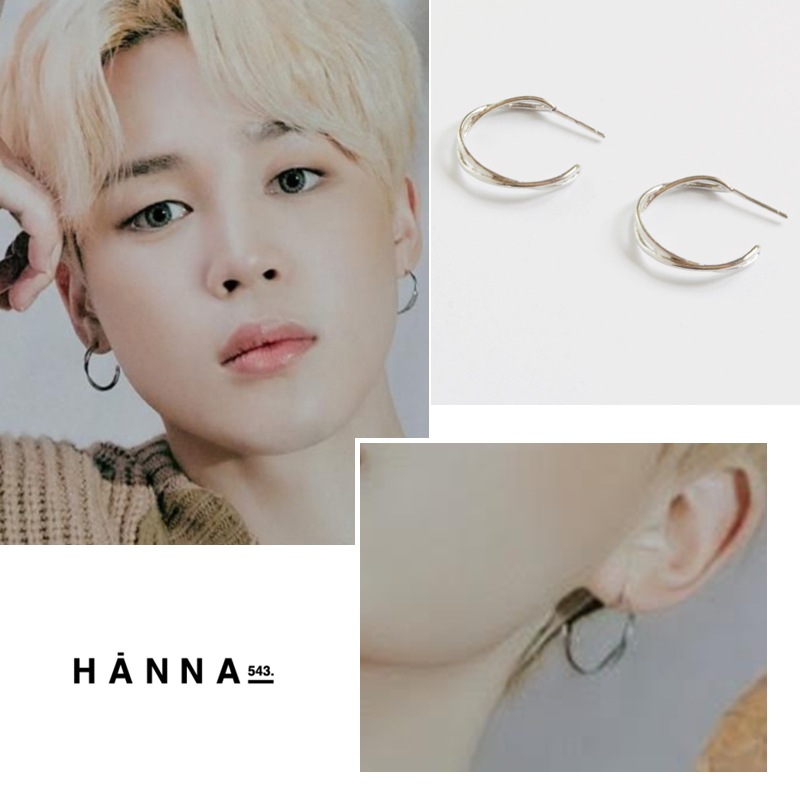 【HANNA543.】E430S▲ピアス▲シルバー▲BTS愛用 韓国発【HANNA543】BTSジミン着用☆E430Sピアス (HANNA543