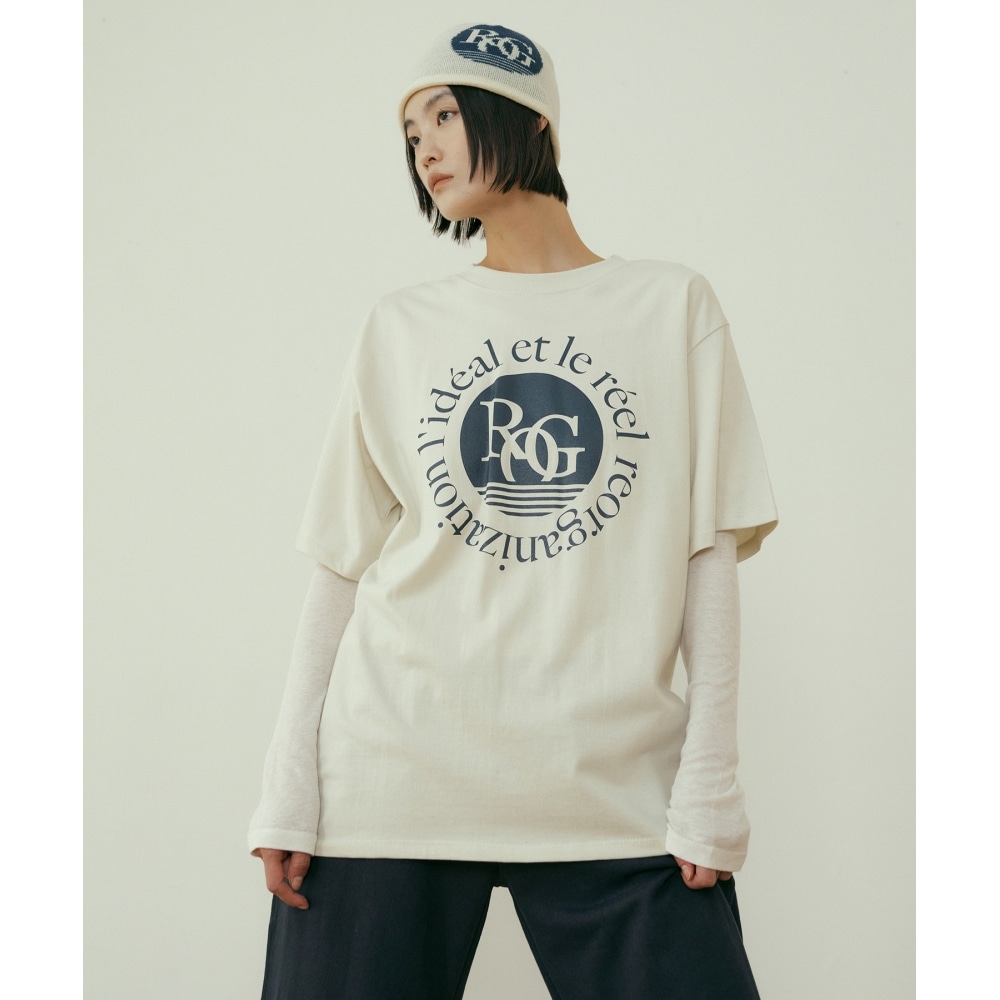 REORG ROG サンライズ T シャツ ライトグレー