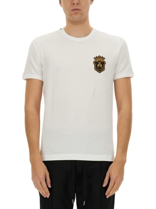 DOLCE & GABBANA Men T-Shirts G8PV1Z G7O4CW0800 WHITE