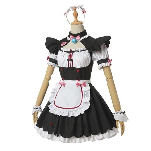 ネコぱら ショコラ メイド服 風 コスプレ衣装 コスチューム　cosplay イベント 変装 ハロウイン
