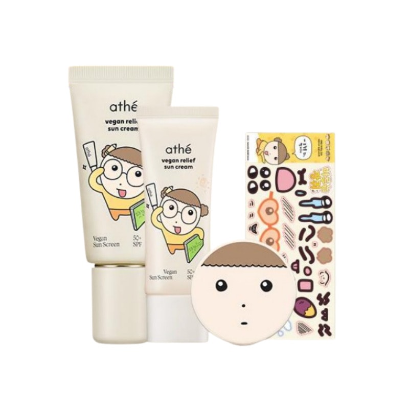 ビーガンリリーフ 無機日焼け止めクリーム 50mL SPF50+ PA++++ マルーコラボ 企画 ＋35ml）＋空容器＋ステッカー付