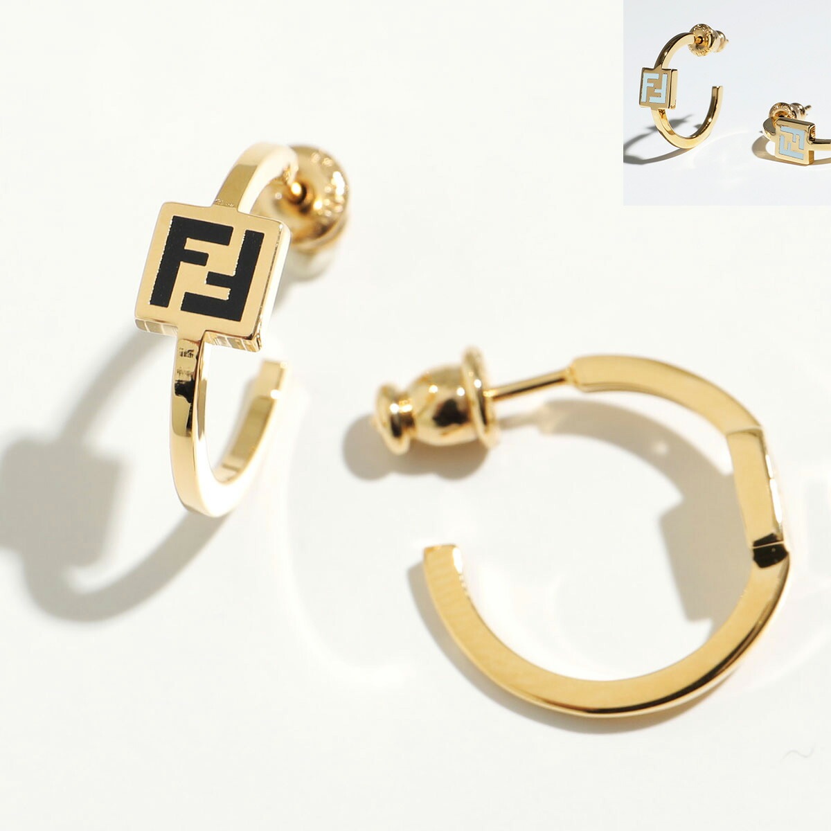 FENDI フェンディ フープピアス FOEVER フォーエバー 8AH992 TL9 レディース FFロゴ アクセサリー カラー2色