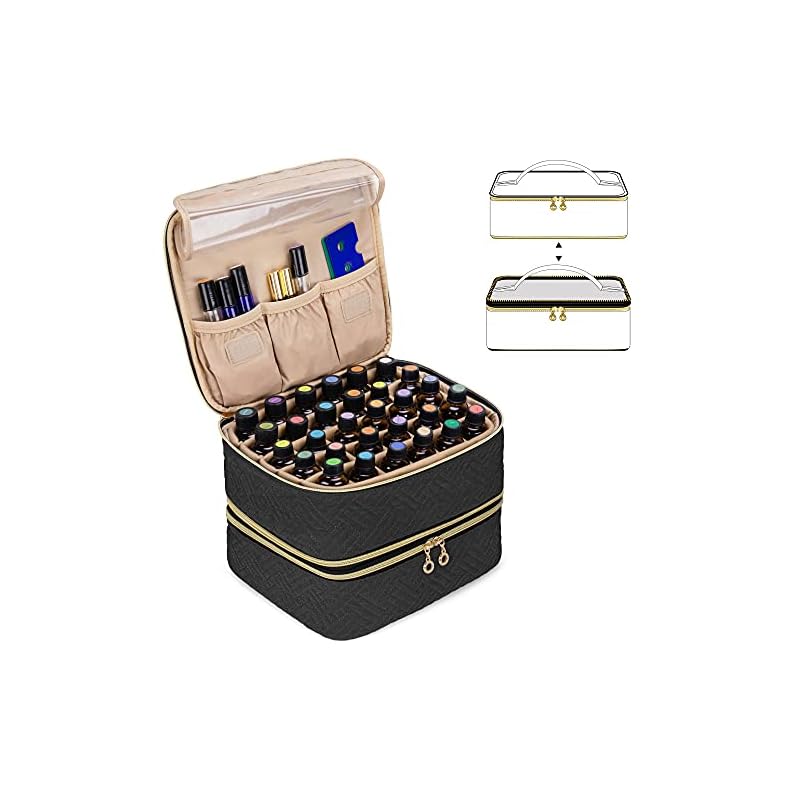 Luxja アロマケース 60本用(5ml-30ml) 精油ケース エッセンシャルオイル収納 アロマ持ち運び ブラック 10,318円