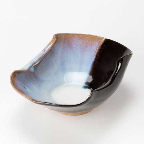 在庫処分　福始窯　楕円鉢　作者：竹村嘉造　滋賀県の工芸品　Fukushigama Ellipse bowl Takemura Yoshizou Shiga crafts