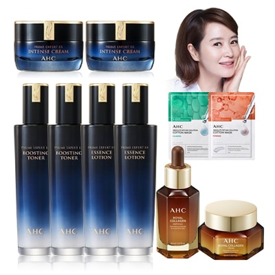 AHC エキスパート基礎セット(2セット)(スキン2+ローション2+クリーム2+アンプル3+マスク2枚) / 韓国コスメ