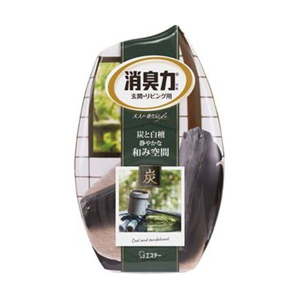 （まとめ）エステー お部屋の消臭力 炭と白檀400ml 1セット（3個）[x10セット]
