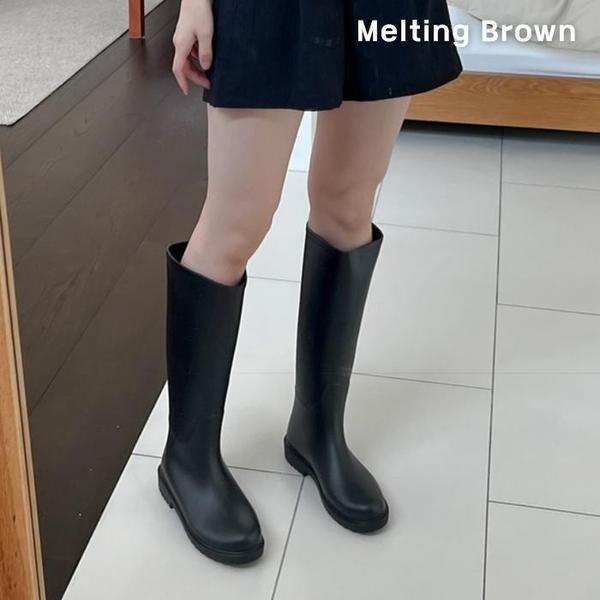 女性 梅雨 カジュアル ロング レインブーツ 2.5cm