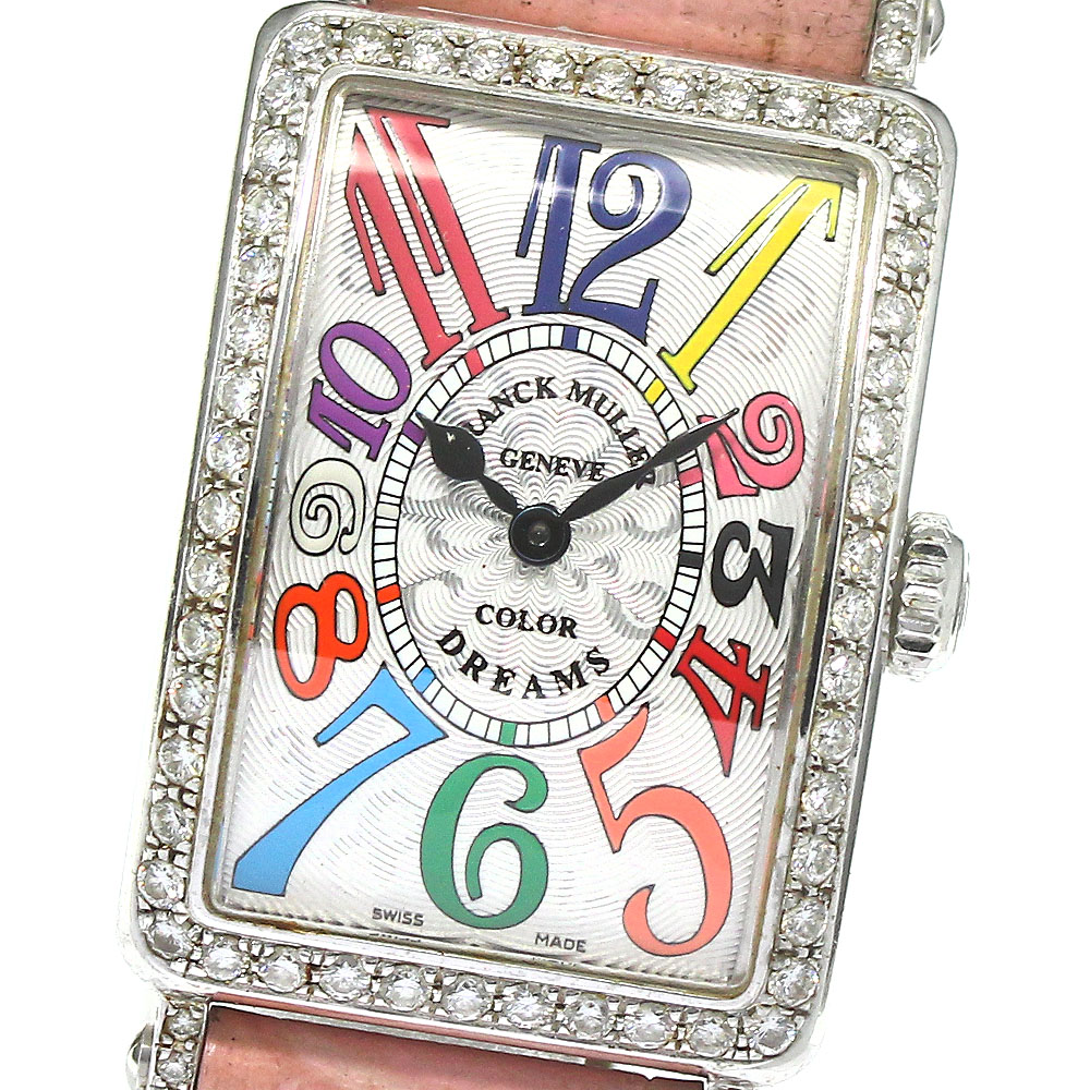 フランクミュラー FRANCK MULLER 902QZCOLDRMD1R ロングアイランド カラードリーム ダイヤベゼル クォーツ レディース _792667【中古】