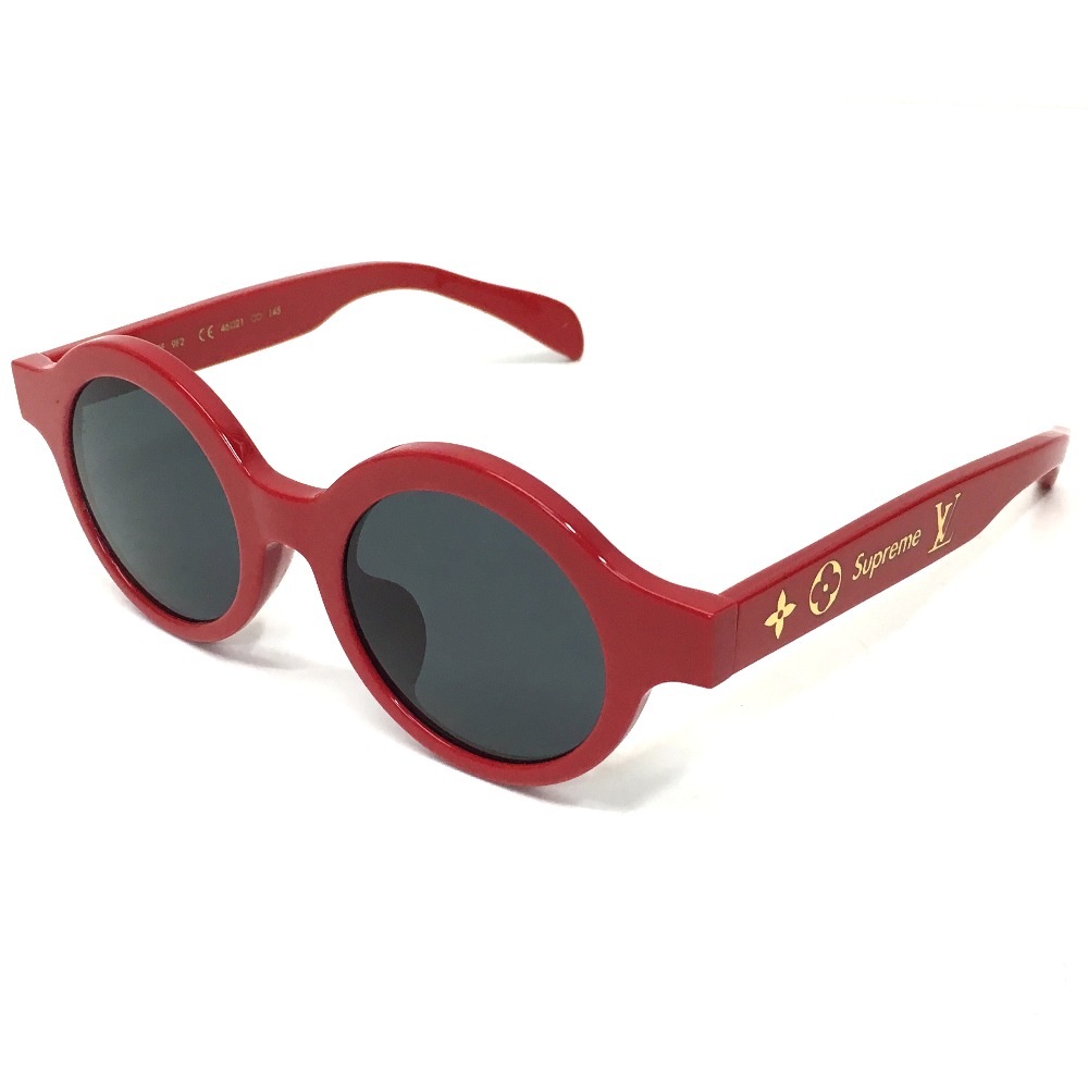 サングラス Z0989 ルイヴィトンシュプリーム メンズ レディース 17aw Supreme Louis Vuitton ROUND (RED) プラスチック レッド