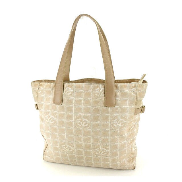 トートバッグ ショルダーバッグ ニュートラベルライン トートGM ベージュ ゴールド 中古