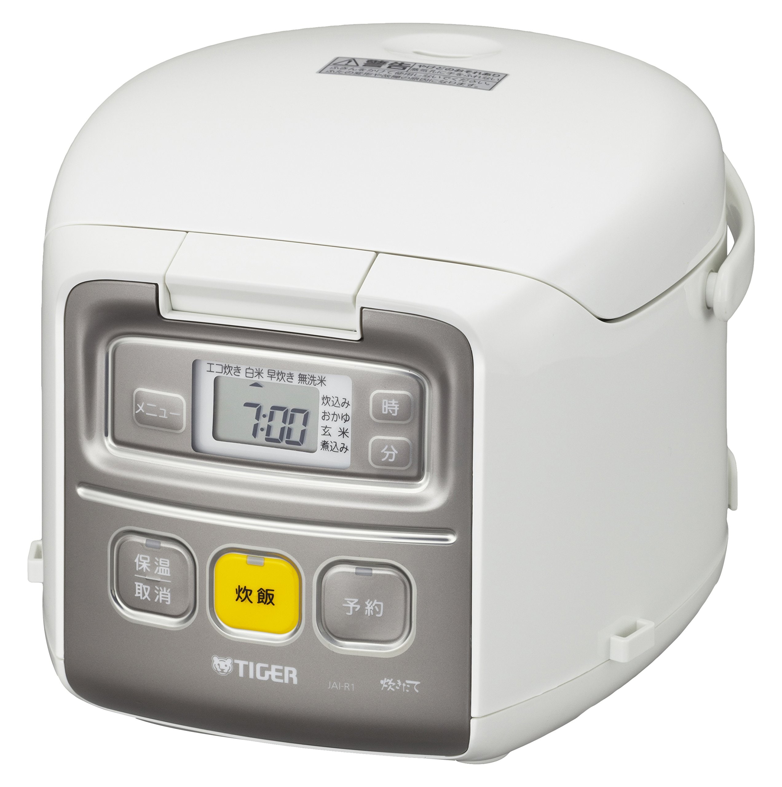 タイガー魔法瓶(TIGER) 炊飯器 3合 一人暮らし用 マイコン 調理メニュー付き 炊きたて ホワイト JAI-R551W