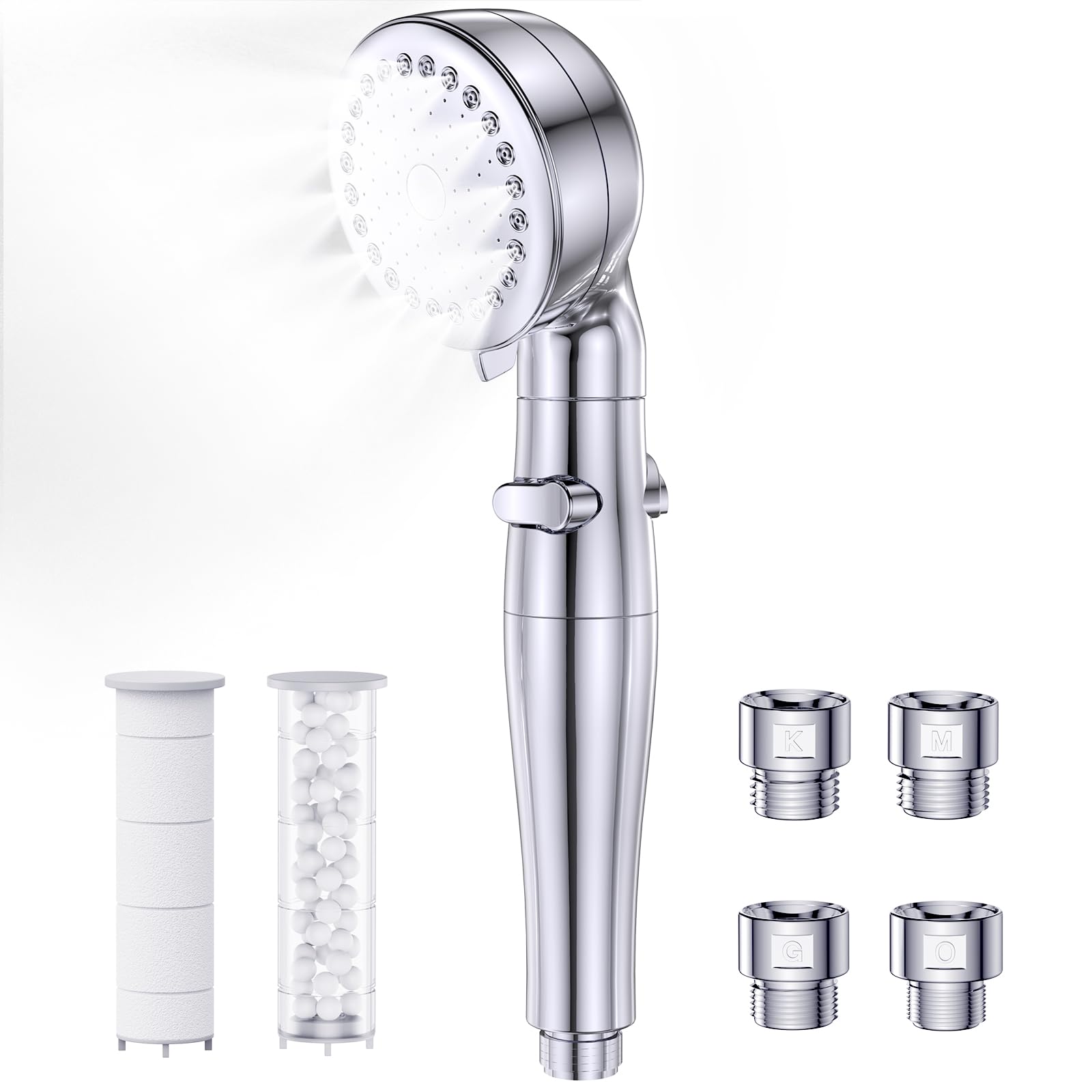 Eaimiu シャワーヘッド マイクロナノバブル【微細気泡の奇跡美肌の旅へ出発!】高水圧 節水80%以上 シャワー ヘッド 最強 塩素除去 シャワーヘッド. 水量水圧調節 手元止水 3段階モード [