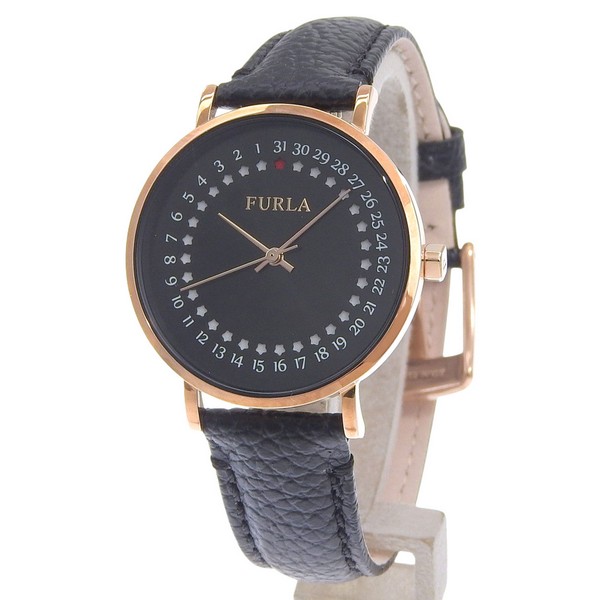 フルラ 腕時計 レディース SS×レザー ブラック GIADA DATE 33mm 3H BLACK DIAL R4251121505 FURLA