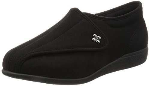 [カイホシュギ] 介護シューズ 軽量 転倒 リハビリ 幅広3E KHS L011 レディース ブラック 22.5 cm 3E