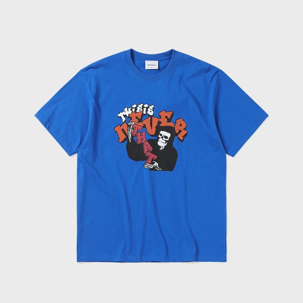 ディス・イズ・ネヴァー・ザットスケルトン T シャツブルー