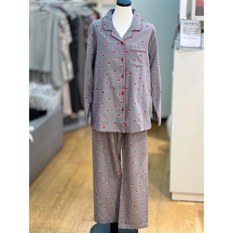 [坡州店] 綿起毛ハートプリント女性パジャマ上下セット WP8805A