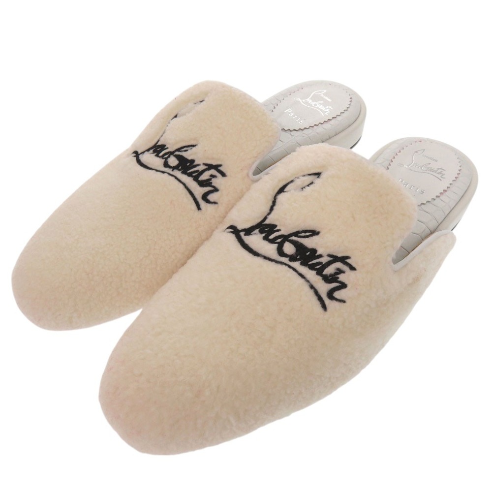 新品同様 ルームシューズ クロコ型押し COOLITO DONNA FLAT 靴その他 ムートン/レザー ホワイト 1204【中古】 メンズ