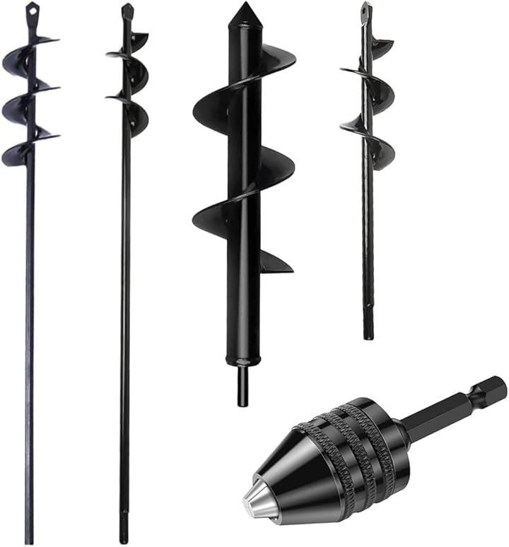 アースドリル 園芸 穴あけ器 穴掘り オーガードリル ガーデニング ドリルチャック