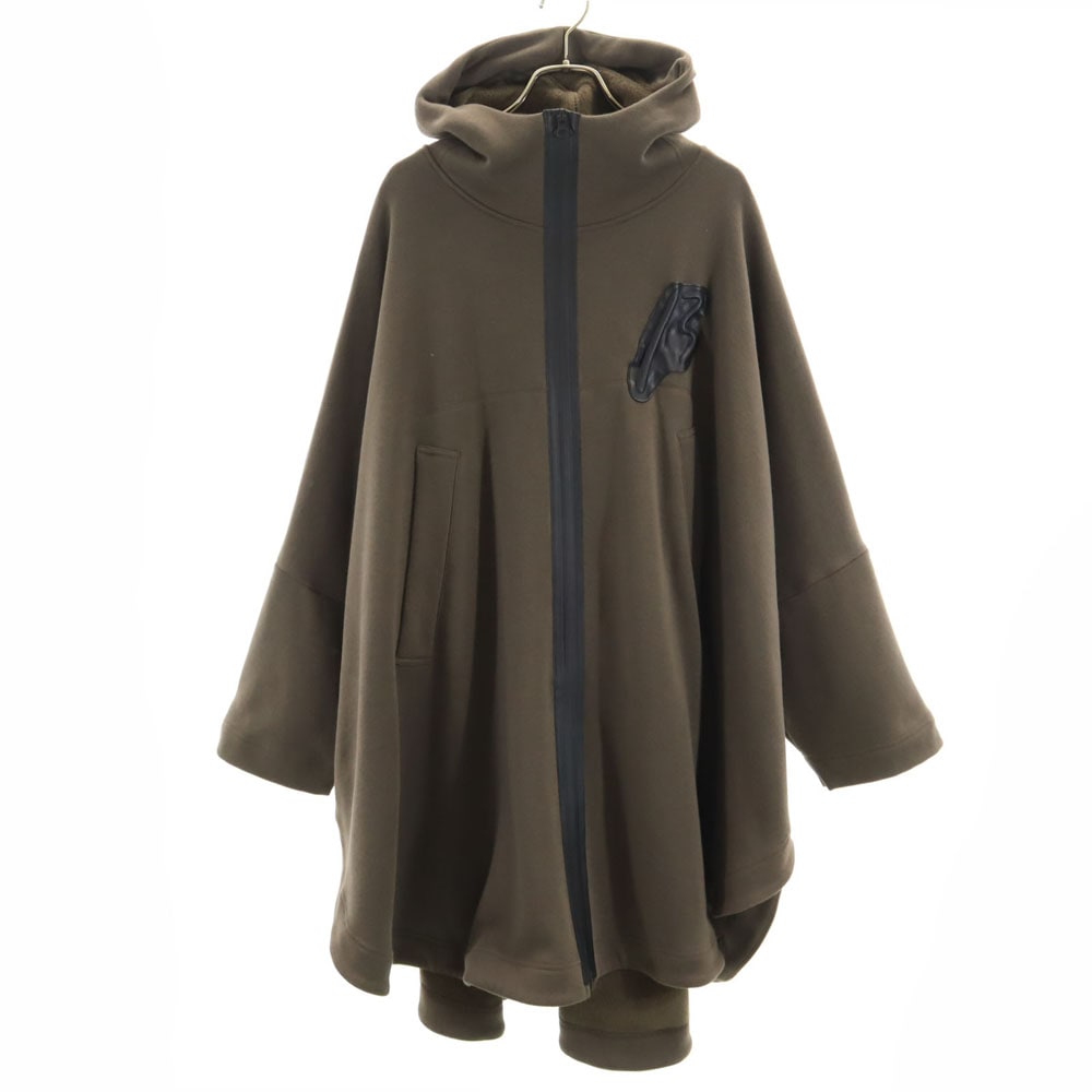 ベータ 長袖 ポンチョ風 コート F ブラウン系 β 裏フリース レディースその他 アウター