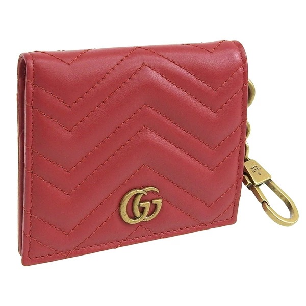グッチ 二つ折り財布 レディース レザー レッド 546579DTDHT6433 GUCCI