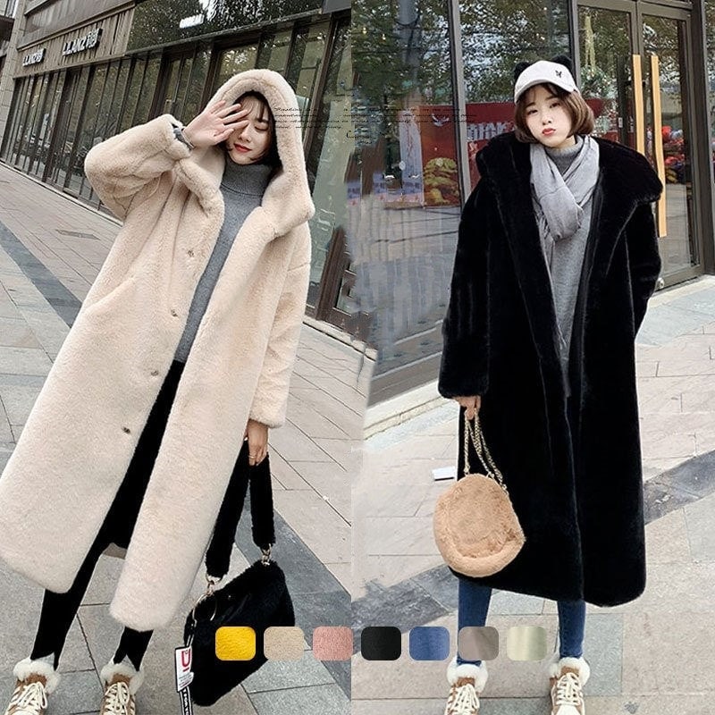 ファーコート レディース ロングコート フェイクファー ボア アウター コート ジャケット 無地 毛-71