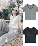 Tシャツ・カットソー hug your skin Hugging Hotfix Sleeveless Gray 25SSTOP07GR グレー（灰色）系 hug your skin(ハグユアスキン) トップス