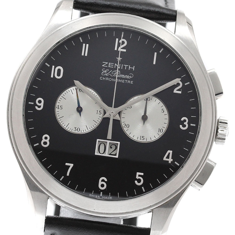 ゼニス ZENITH 03.0520.4010 エルプリメロ クロノグラフ ビッグデイト 自動巻き メンズ _949768【中古】