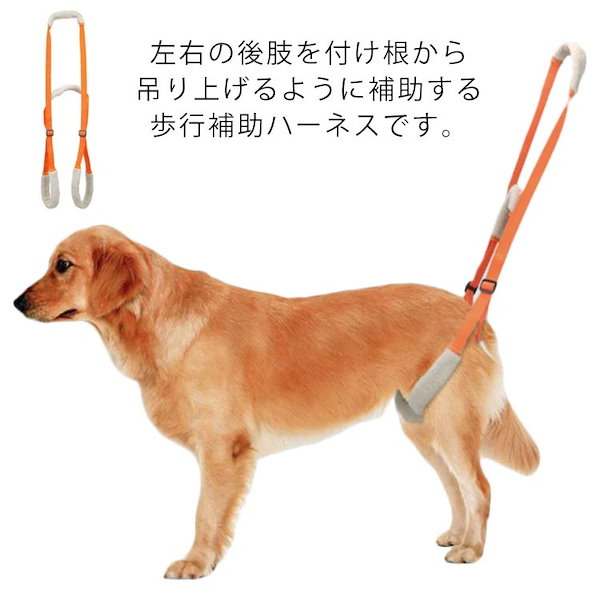 Qoo10] 犬 歩行補助 介護用品 後ろ足 ハーネス