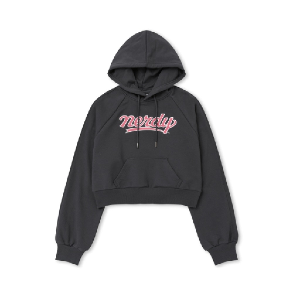 NERDY 女性用カルシブロゴパーカー (24SS) チャコール