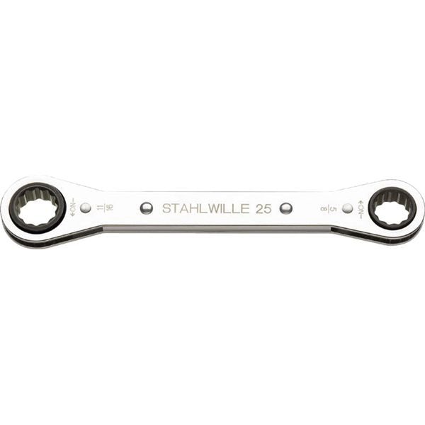 STAHLWILLE スタビレー 板ラチェットメガネ ストレートタイプ 3／4x7／8inch 全長235mm 25AN-3／4X7／8