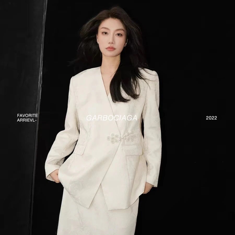 スーツ2024中国式レトロ柄スーツ高級感婦人服コート