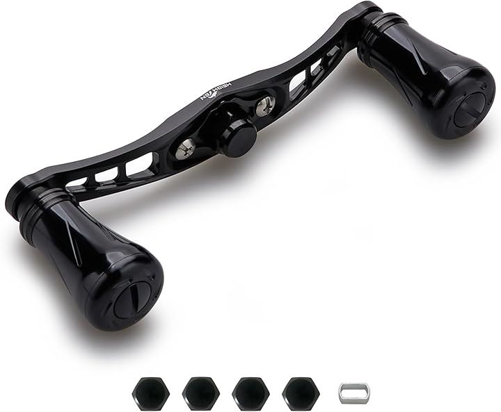 92mm リール ハンドル 19mm ノブ搭載 シマノ SHIMANO ダイワ DAIWA アブ Abu 通用 ベイトリール Wing Pillar Series 923( ブラック)