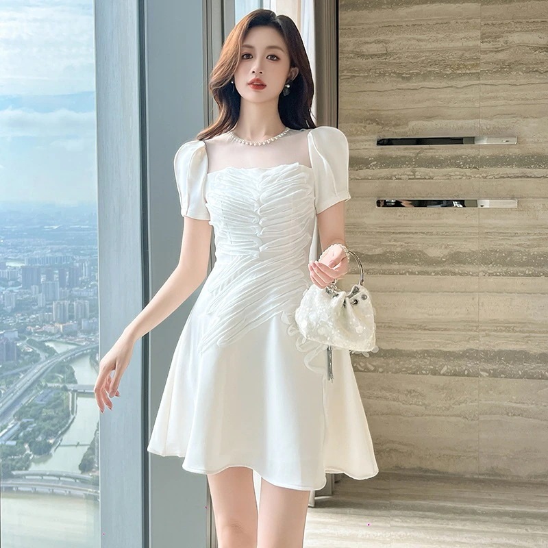 【急速出荷】夏新品 小柄 ショート ドレス パーティー キャバ 大人 同窓会 披露宴 卒業式 結婚式 演奏会 ウェディング 二次会 メガ割