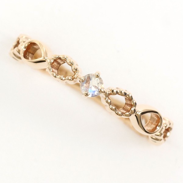 ノジェス K10YG リング 指輪 3号 ブルームーンストーン ジュエリー 中古