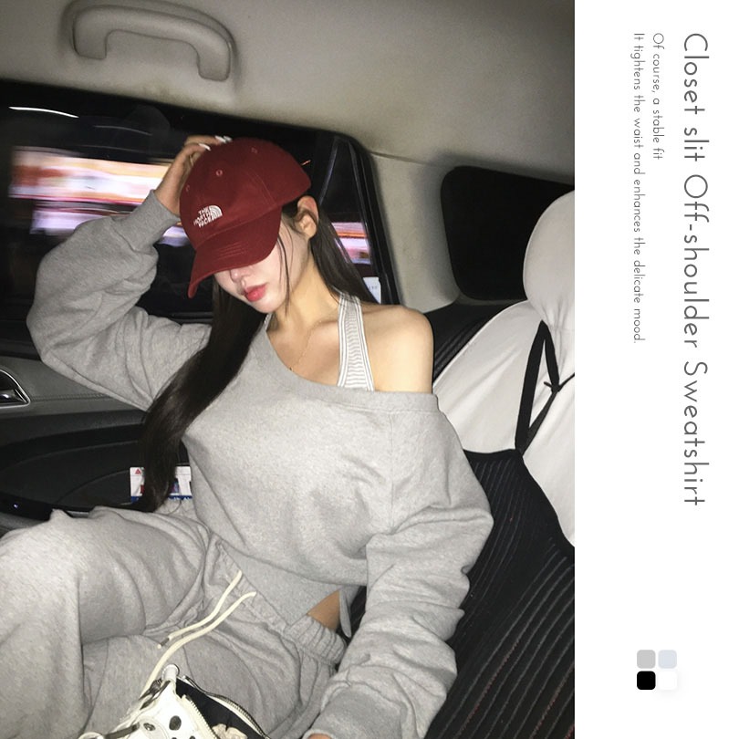 [MADE] クローゼットスリットオフショルダートレーナー ts1389