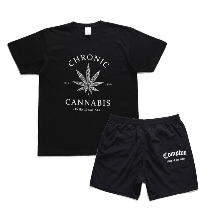 ACE FLAG 上下セット 半袖 ブランド Tシャツ ハーフパンツ メンズ 春夏用 黒 大きいサイズ エースフラッグ セットアップ ナイロン バッズ 大麻 マリファナ 6,574円
