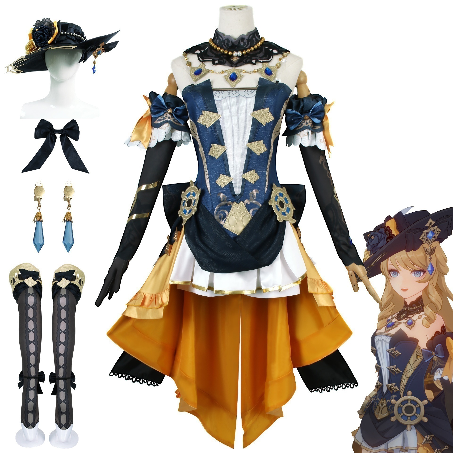 元神cos服楓丹シリーズナビアcos服フルセットコスプレゲームアニメ衣装