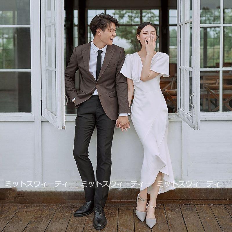 韓国ファッション半袖 結婚式 ハネムーンフォト パーティードレス ロングドレス ブライダル ソフトマーメイドドレス 二次会 ウェディングドレス 花嫁 ウエディングドレス 披露宴