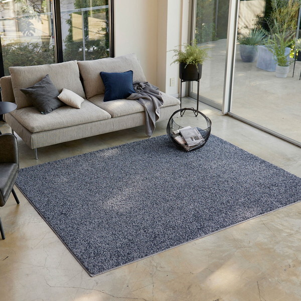 スミノエ ラグ ルネ 190×240cm ブルーグレー 防炎 13139886-38-190240 メーカー直送