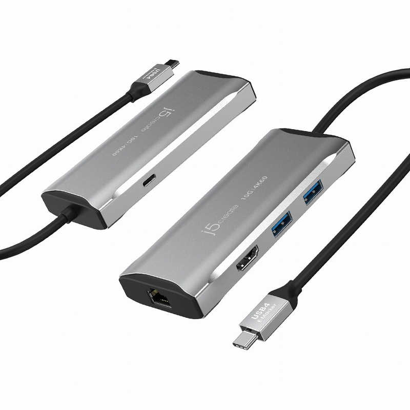 J5　USB PD対応 100W ドッキングステーション スペースグレー [USB Power Delivery対応]　JCD392