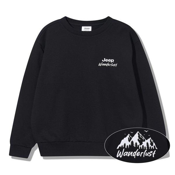 ワンダーラストルーズフィットマンツーマン（JQ3TSU893BK）